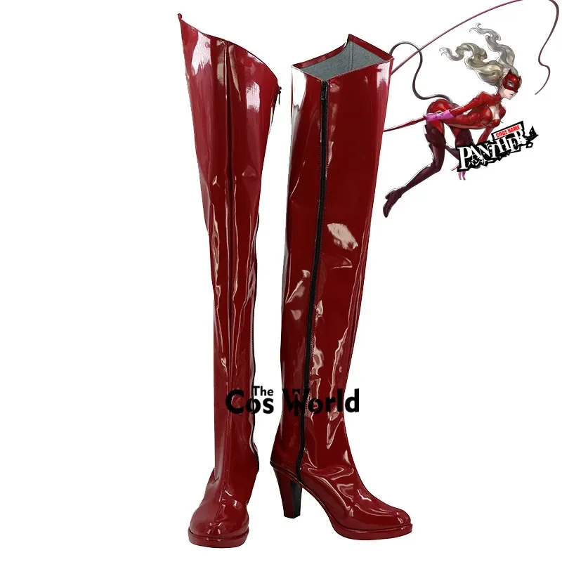 Persona 5 PANTHER Anne Takamaki Games Customize Cosplay High Heels Shoes Boots