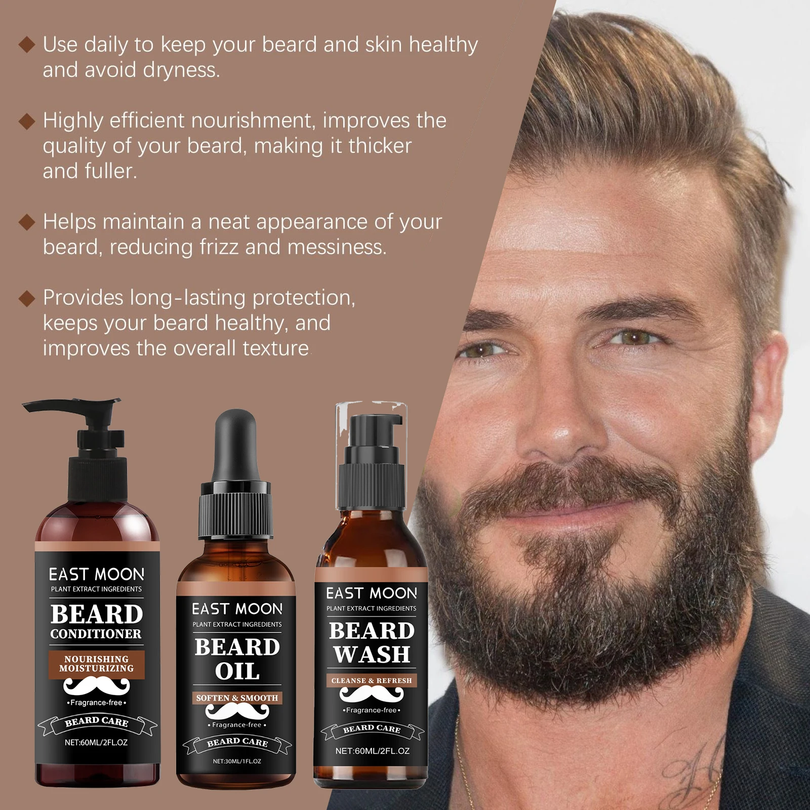 ひげオイル 男性用 栄養補給 保湿 縮れを和らげる 厚く強いひげの成長を促進する 乾燥を軽減する ひげコンディショナー