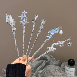Fashion Chinese Style Hair Stick Hair Needle Moonstone Jewelry Suitable Daily Party Wear Women's Romantic Hair Clip Accessories