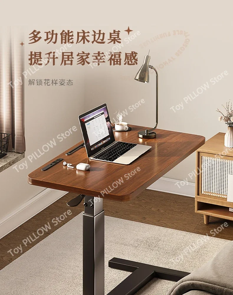 Folding lift computer desk bedroom small household bay window bedside table rectangular workbench