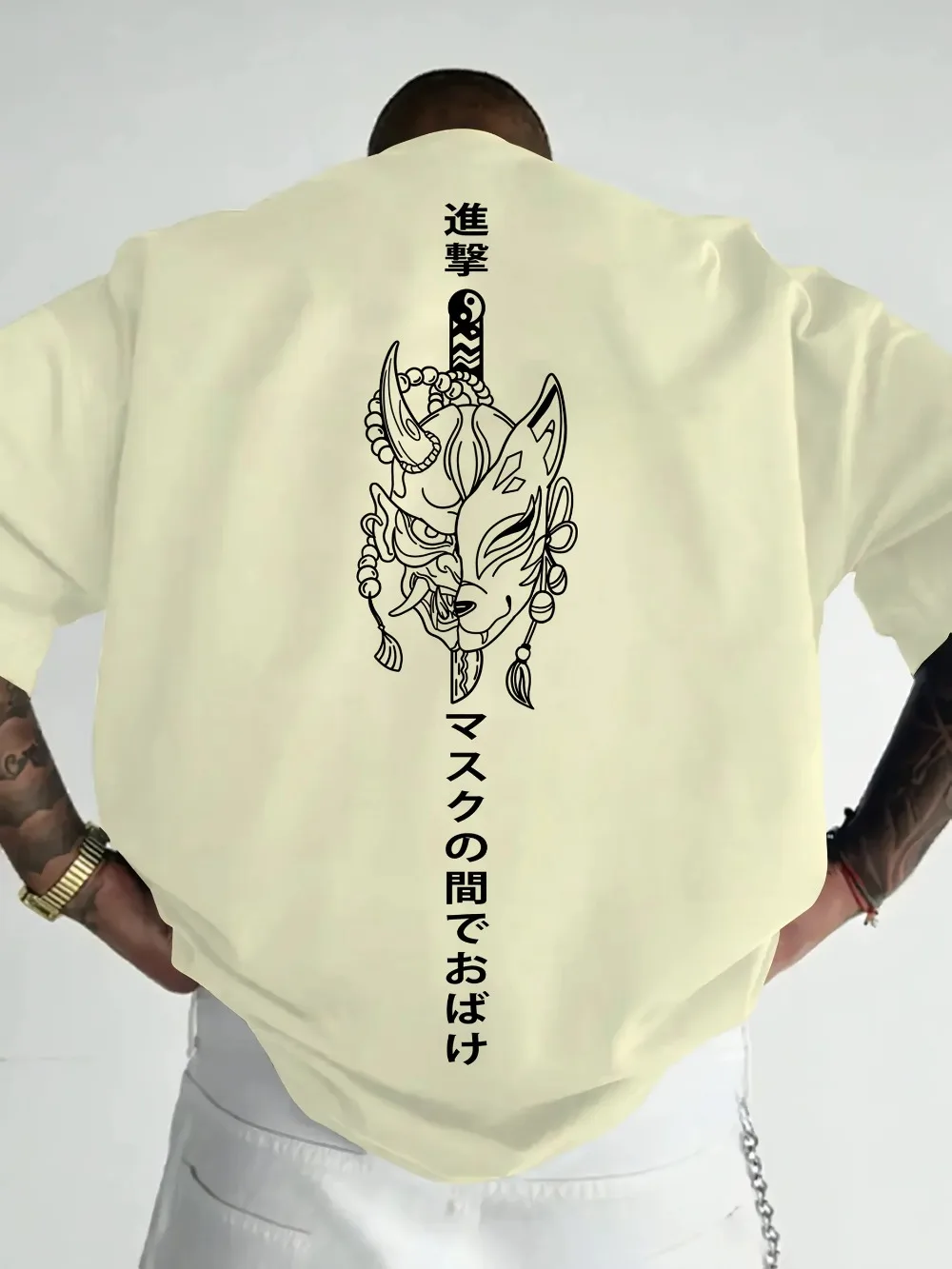 Japanese Fox-faced Samurai Sword 3D Print Breath Quick-dry Men's Women's T-shirt Outdoor  Leisure Fashion  Parent-Child Clothing