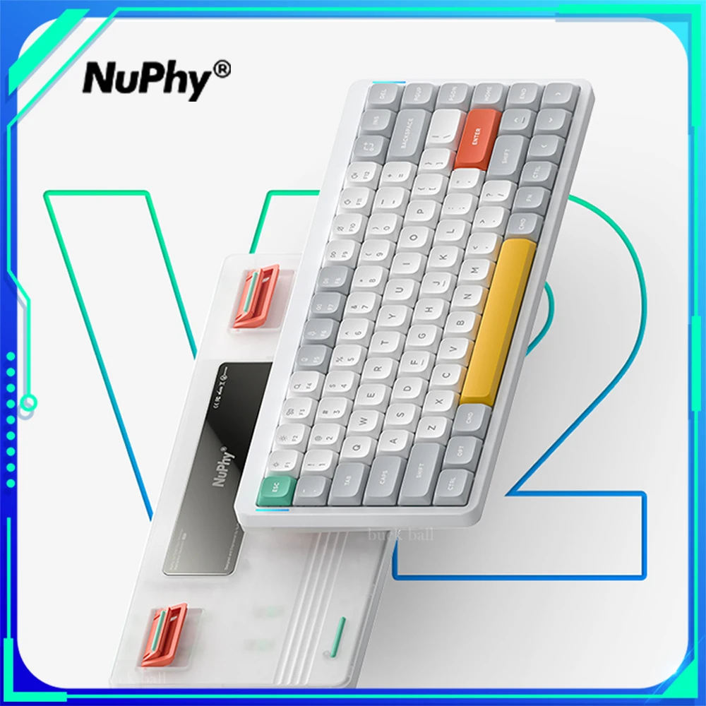 Nuphy Air75 V2 Mechanical Keyboard Three Mode RGB Backlit Custom Wireless Gaming Keyboard Hot Swap PC Gamer Accessories Boy Gift