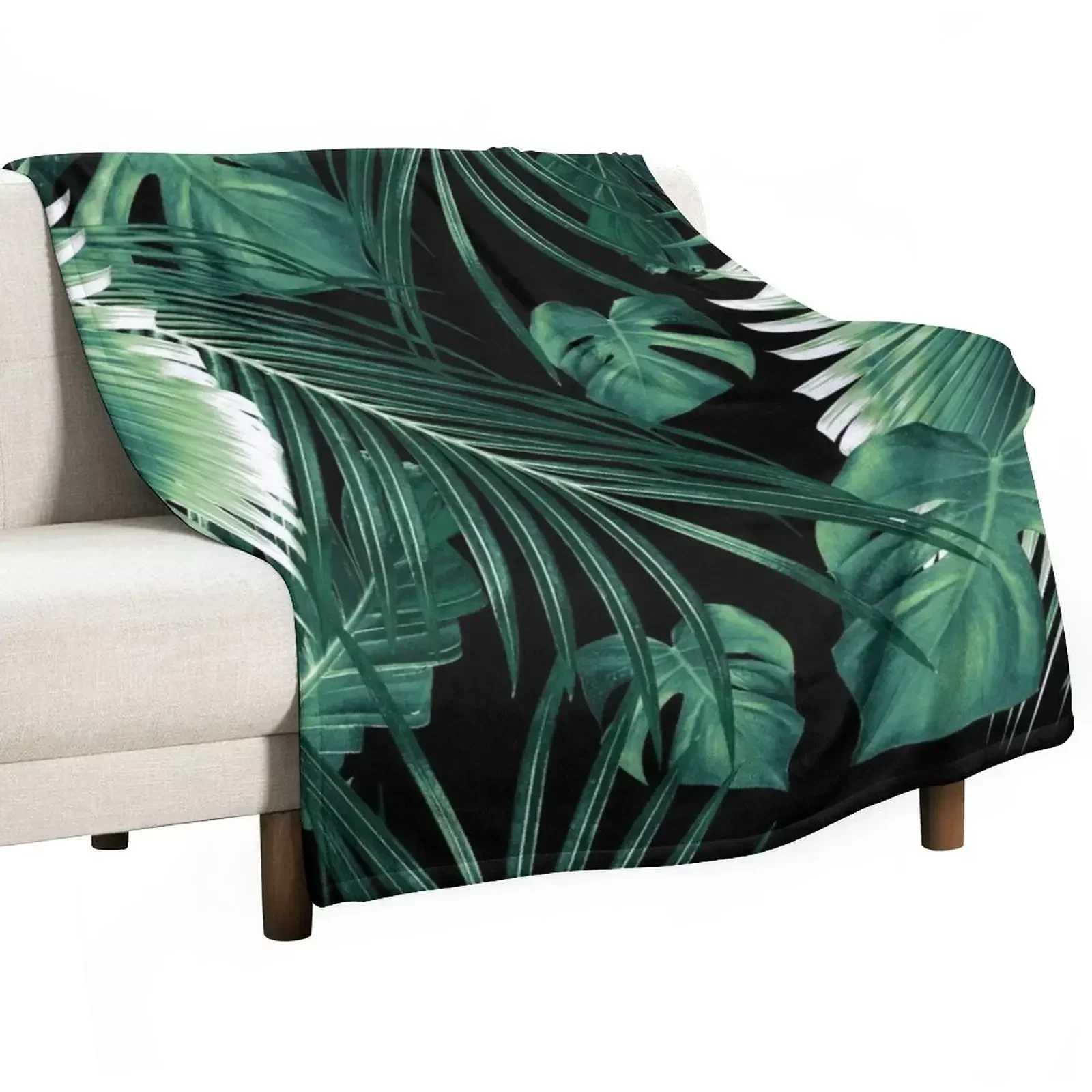 

Tropical Jungle Leaves Dream #6 #tropical #decor #art Throw Blanket Sofa Thins Sofa Quilt Vintage Blankets