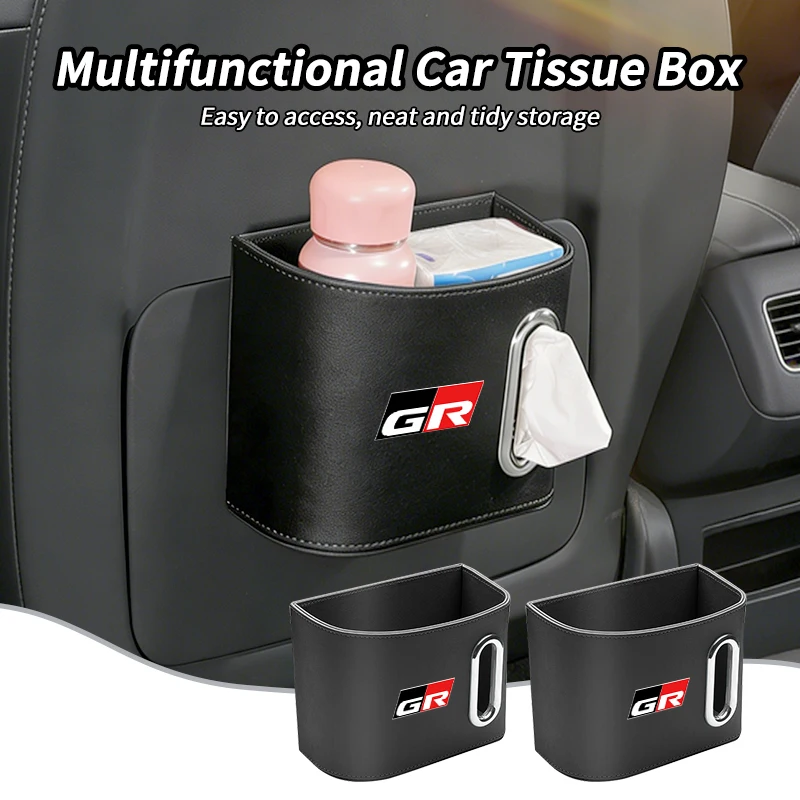 Car Seatback Tissue Box Paper Towel Holder Napkin Case Accessories For Toyota Vellfire CHR Corolla Yaris Aygo GT86 Prius RAV4