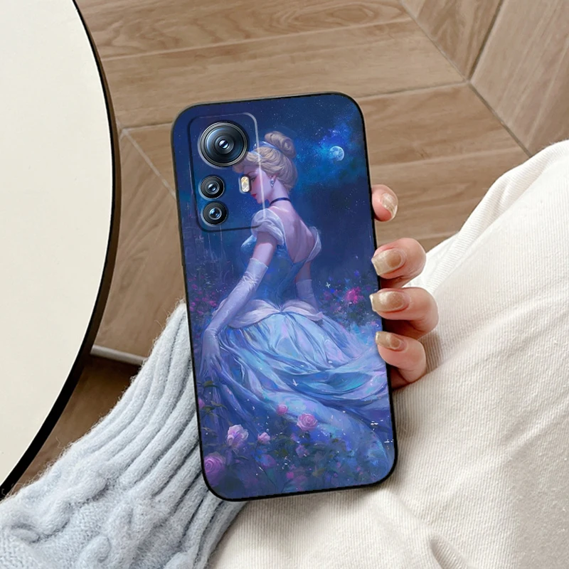 Princess Cinderella Ella For Xiaomi Mi 14 13T 13 12T 12 11T 11i 11 10T 10 Pro Lite Ultra 5G Black Cover Phone Case image 2