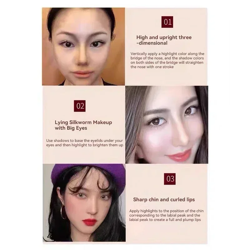 Bronzer คอนซีลเลอร์ Contouring Stick แต่งหน้า Long Lasting Face Highlighter แต่งหน้า Shadow คุณภาพสูง Facial Brighten เครื่องสําอาง