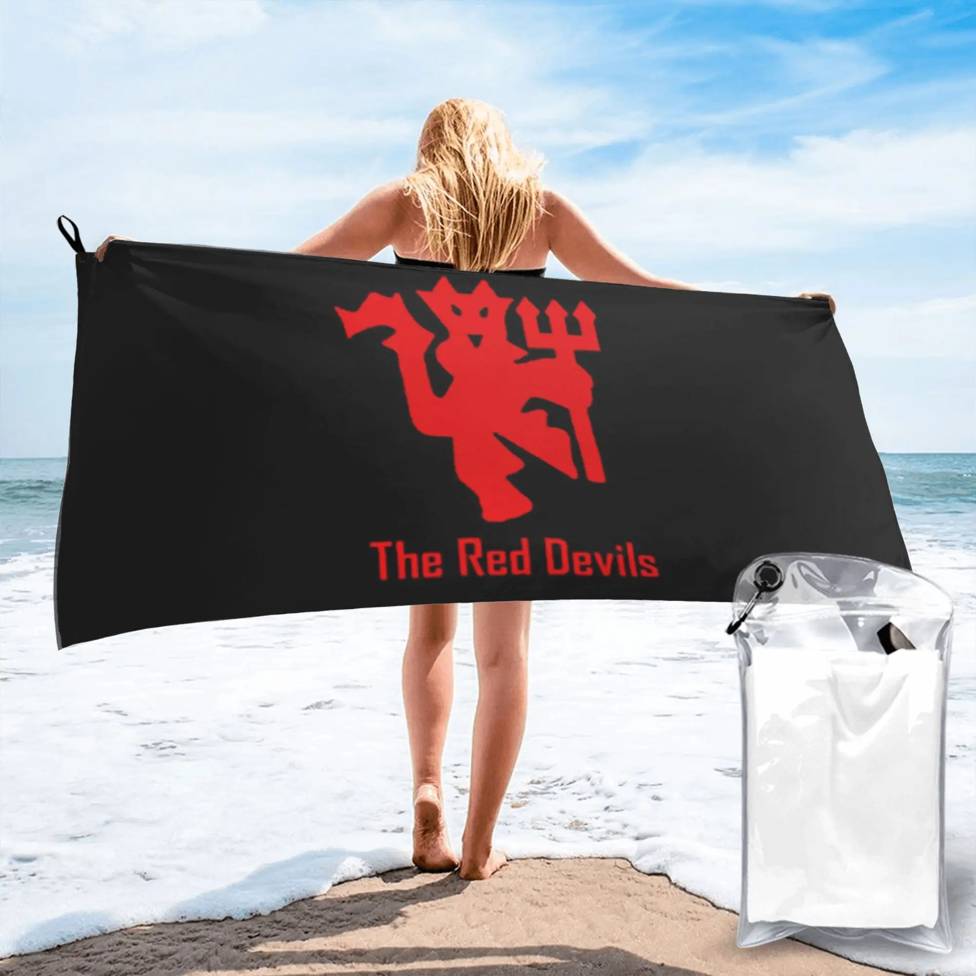 Devils Of Manchester, Manchester Is Red Beach Towel Soft Microfiber Quick Dry Absorbent Quick Towels For Yoga