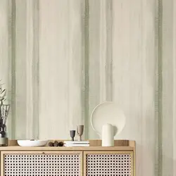 Green Striped Wall Paper, Green Gradient Peel and Stick Wallpaper ,Removable and Self-adhesive Wallpaper, Geometric Wallpapers
