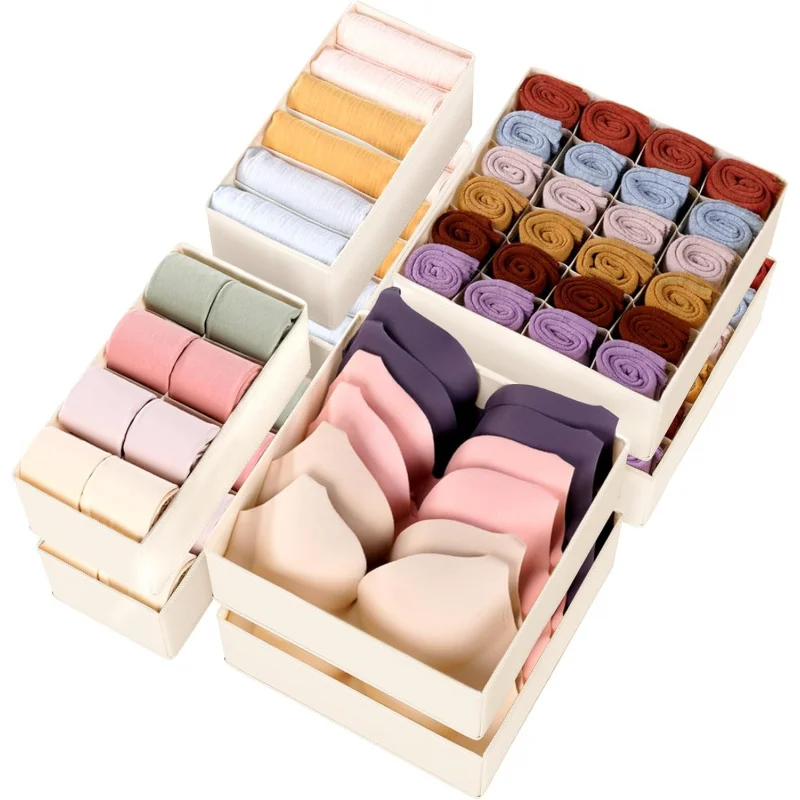 

Органайзер для нижнего белья Criusia, разделители для носков, 8, складные органайзеры для комода и ящики для хранения одежды для малышей, S