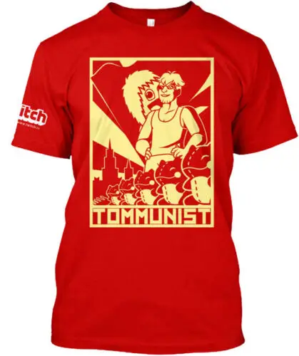 Tommunist-festa t-shirt feita nos eua, tamanho s para 5xl