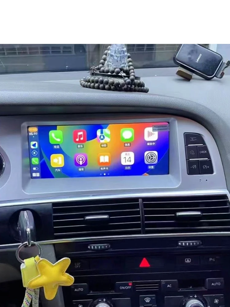 AUTOTOP – 7-calowy i 8,8-calowy ekran dotykowy z bezprzewodowym CarPlay i Android Auto, system multimedialny do samochodu, przeznaczony dla Audi A6 C6 4F (2005–2011), z obsługą MMI 2G, MMI3G, — 2