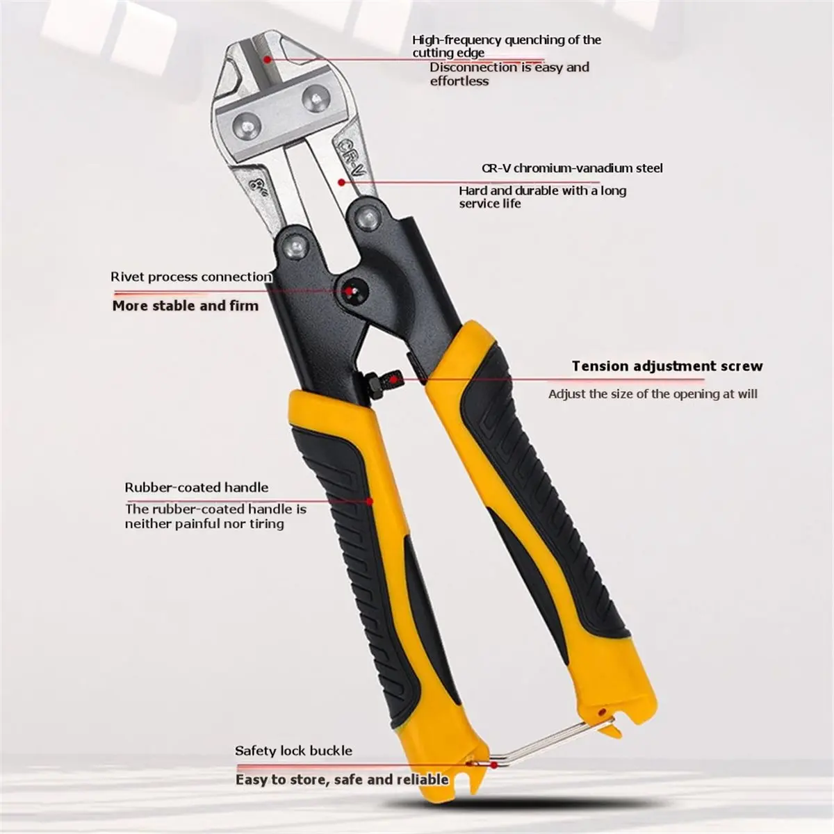 1-Pack Wire Cutters, 8-Inch Professional Wire Cutters, Heavy Duty Cable Cutters with Non-Slip Handles