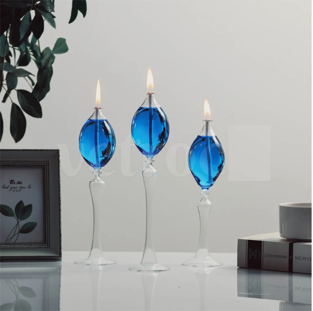 Glass Oil Lamp Stylish Home wedding Decoration Candle Holder Ins Bridesmaid Gift Dining Table Accessories Luxury Home Decor