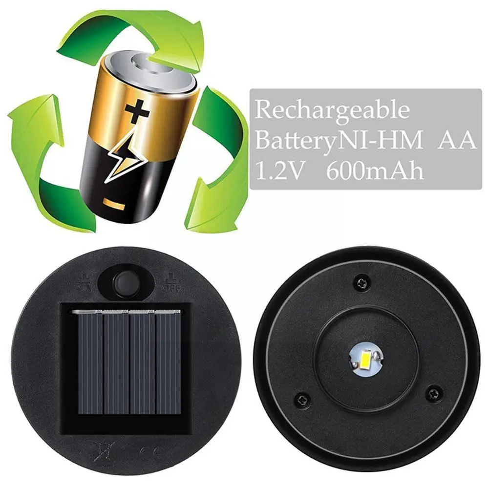 LED Solar Lights Replacement Tops Solar Panel Outdoor Lanterns Pathway Waterproof Garden Hanging Accessories Lighting Parts T7V6