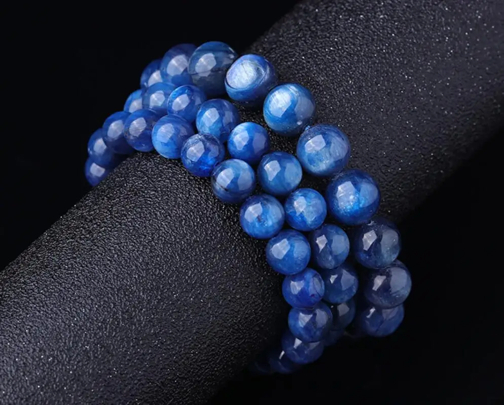 

wow! Brazil devil blue aquamarine round 8mm A bracelet 7.5inch wholesale beads nature