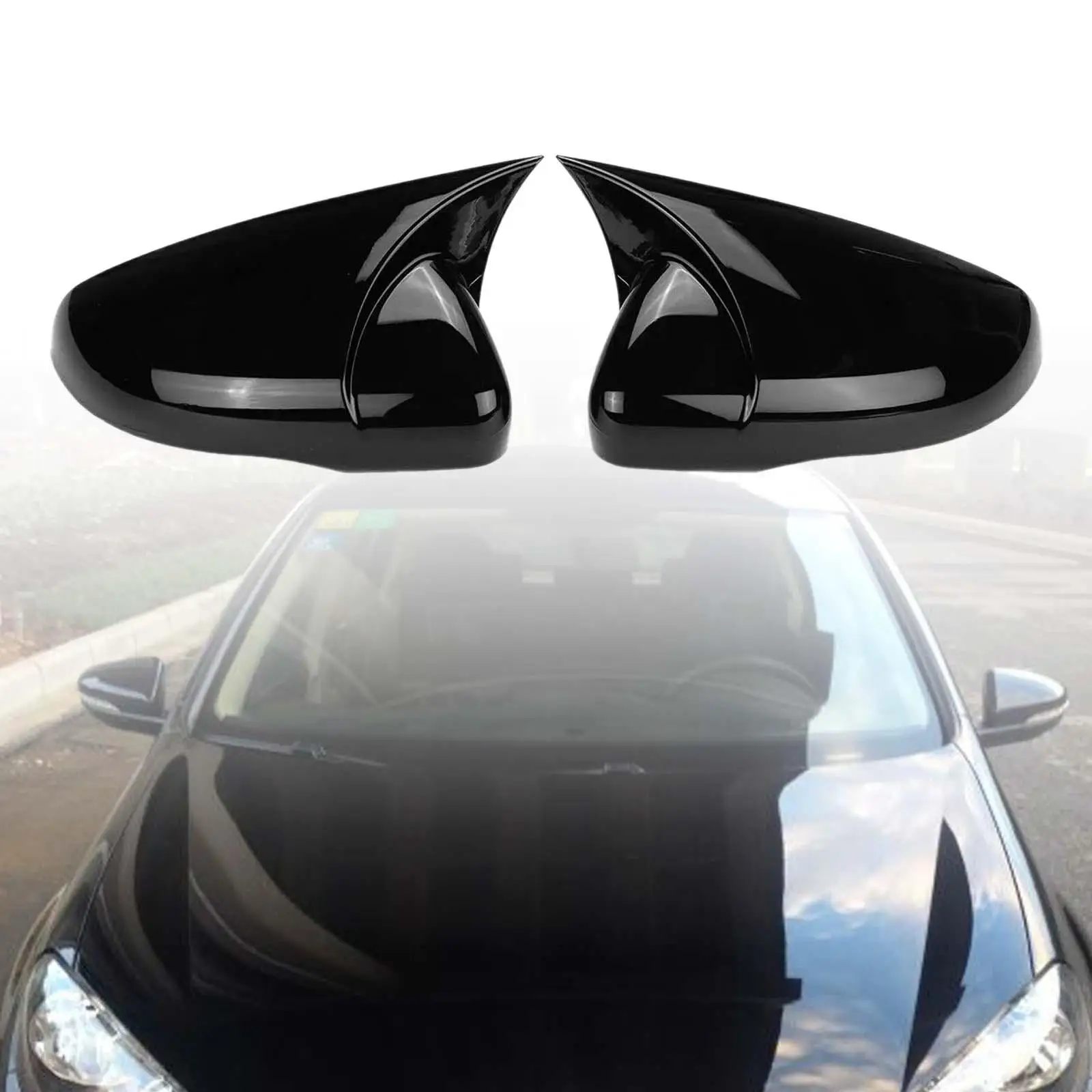 

2Pcs Door Mirror Cover Caps for VW Touran 2010-2014 Replacement 5K0857538