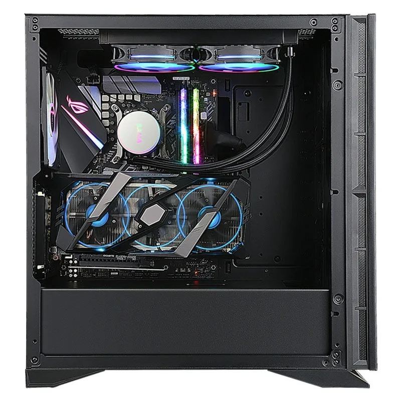 AI Workstation Desktop PC with Dual CPU and 4x MI50 GPUs for  Large Language Model Deployment