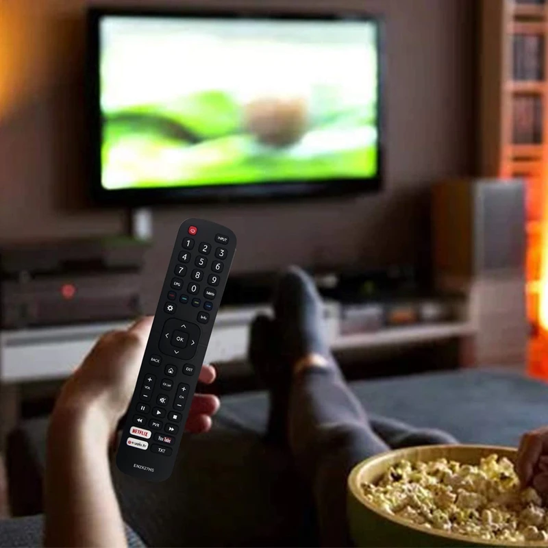 Replace EN2X27HS Remote For HISENSE TV H55M3300 H50M3300 H49M3000 H49M2600 H43MEC3050 H75M7900 H65M7000 H40M3300 Black
