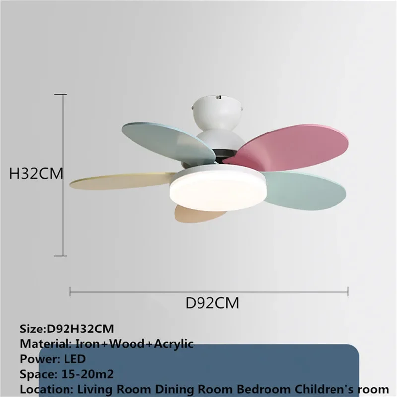 TEMAR Modern Fan Light LED Luxury Living Room Restaurant Bedroom Children's Room Ceiling Fan Light Remote Electric Fan Light