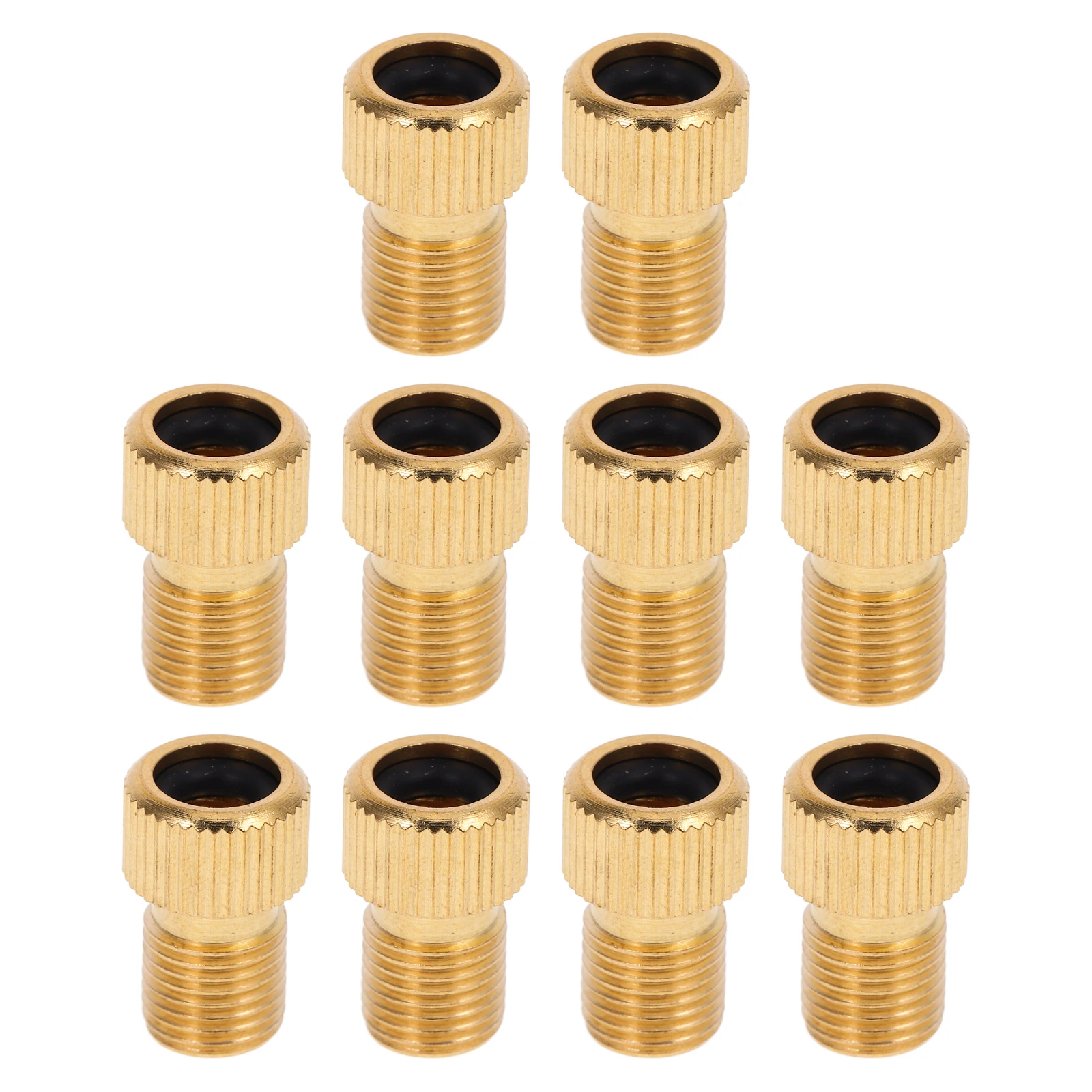 

10pcs To Valve Adapters Connectors Bike Pump Air Compressor Repair Tool Copper Plated Zinc Alloy