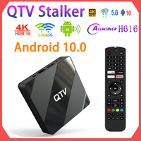 New QTV SmartTV Box 2.4G/5G WIFI BT5.0 2G 8G Android10.0 Android TV BOX Media Player H616 Google Player Youtube X96 Set Top Box