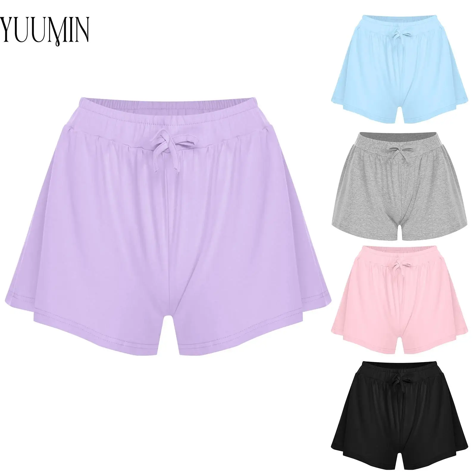 Kids Girls Ballet Dance Practice Shorts Cute Bowknot Shorts Elastic Waistband Panties for Warm-up Yoga Running Workout Sports