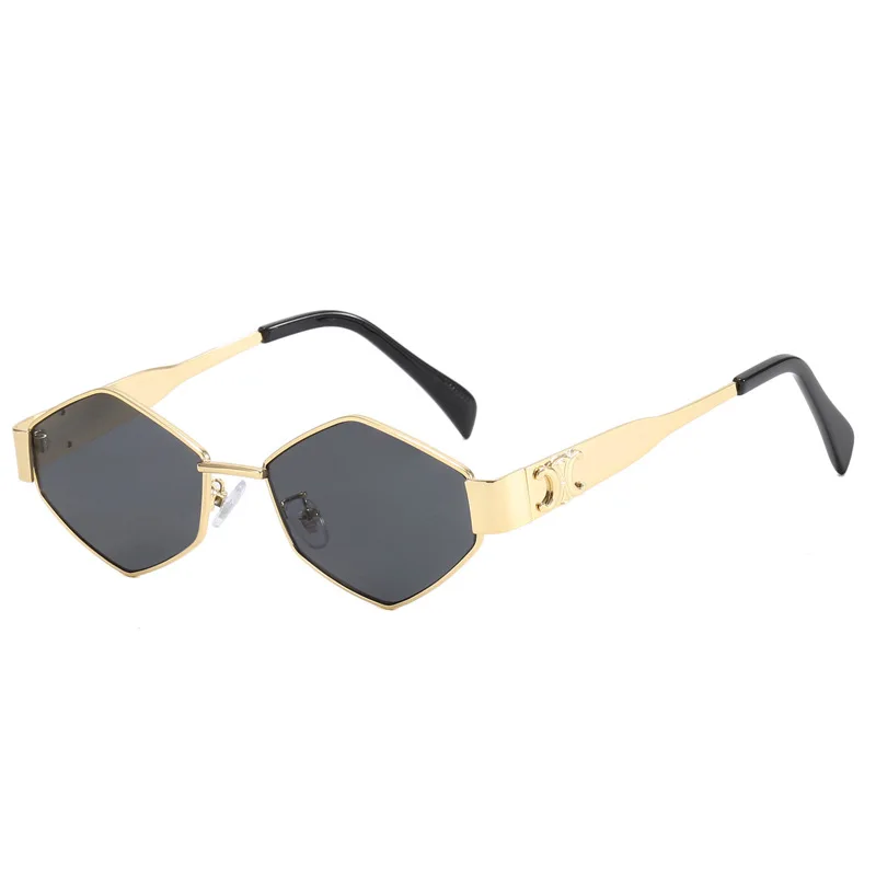 

Hot Selling Sunglasses Female Summer Metal Arc Triomphe Sun Glasses Personality Small Frame diamond-shaped Glasses Male T168