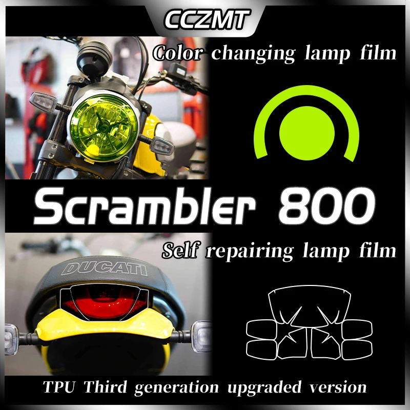 

For Ducati Scrambler 800 TPU headlight film smoked black light film