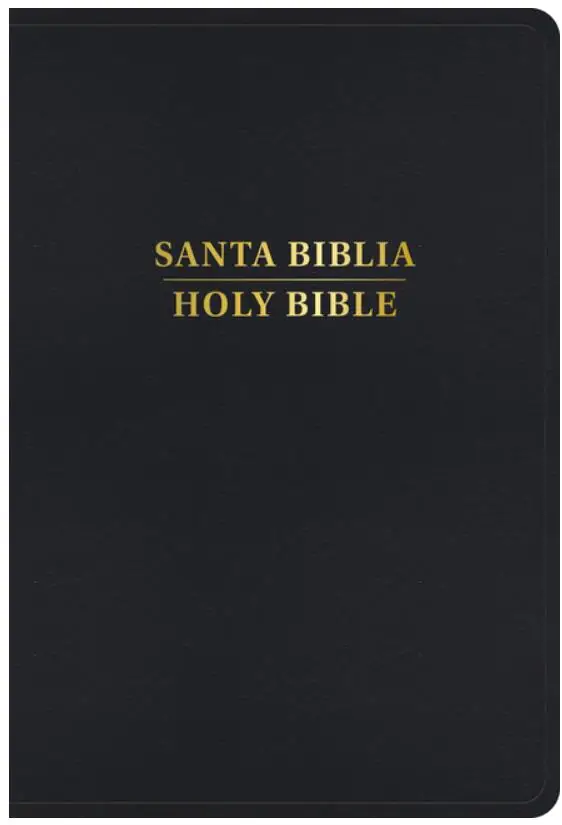 Bilingüe Biblia RVR 1960/KJV Letra Grande Imitación Piel Negra - Edición 2024