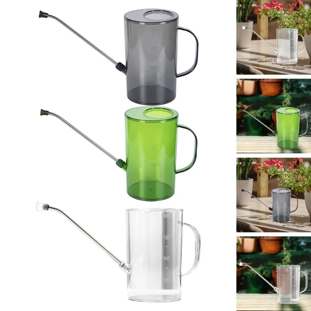 Stainless steel Garden Watering Can 1.5L/2L Long Nozzle Watering Bucket With Tick mark Watering kettle
