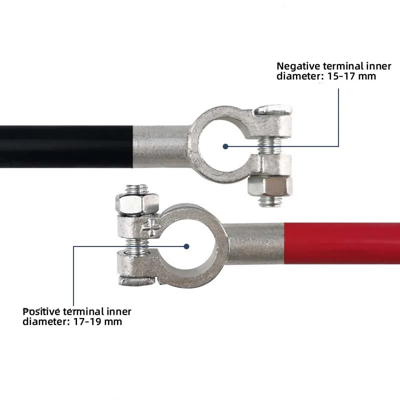 Cold-Pressed Battery Positive and Negative Terminal Ground Wires for Cars and Trucks, 30 cm, 35 mm²