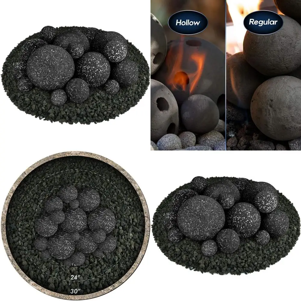 

Набор для уличного и домашнего использования из 18 предметов с эффектом бетона и черной матовой отделкой