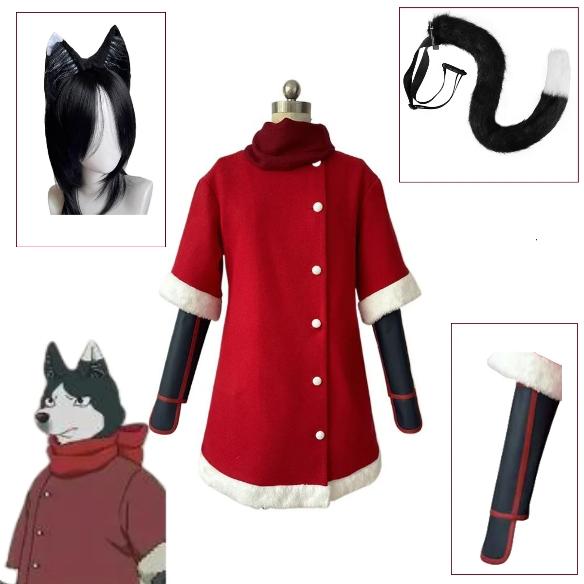 

Аниме Izutsumi, карнавальный костюм 2026, зимнее пальто, шарфы, перчатки, маскировочный костюм Dungeon, женская одежда для ролевых игр на Хэллоуин