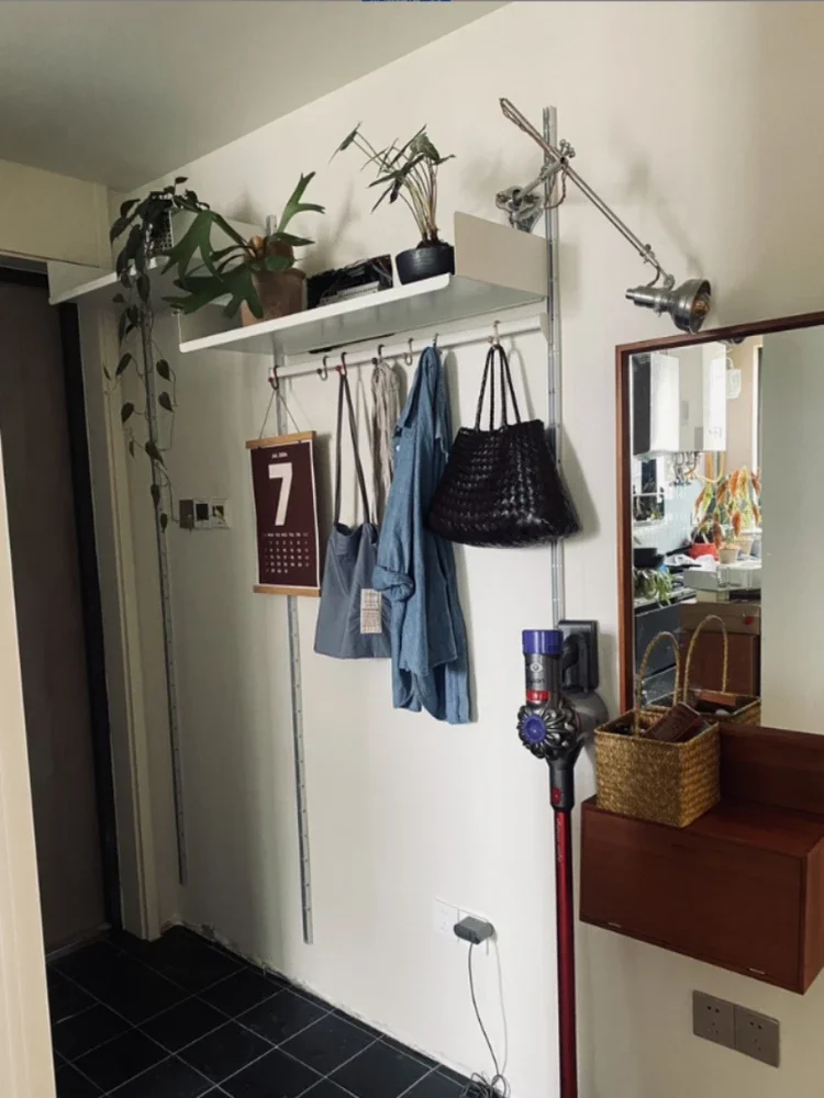 [Entrance, shelf] V606 home coat rack, shoe rack, integrated hole board storage rack