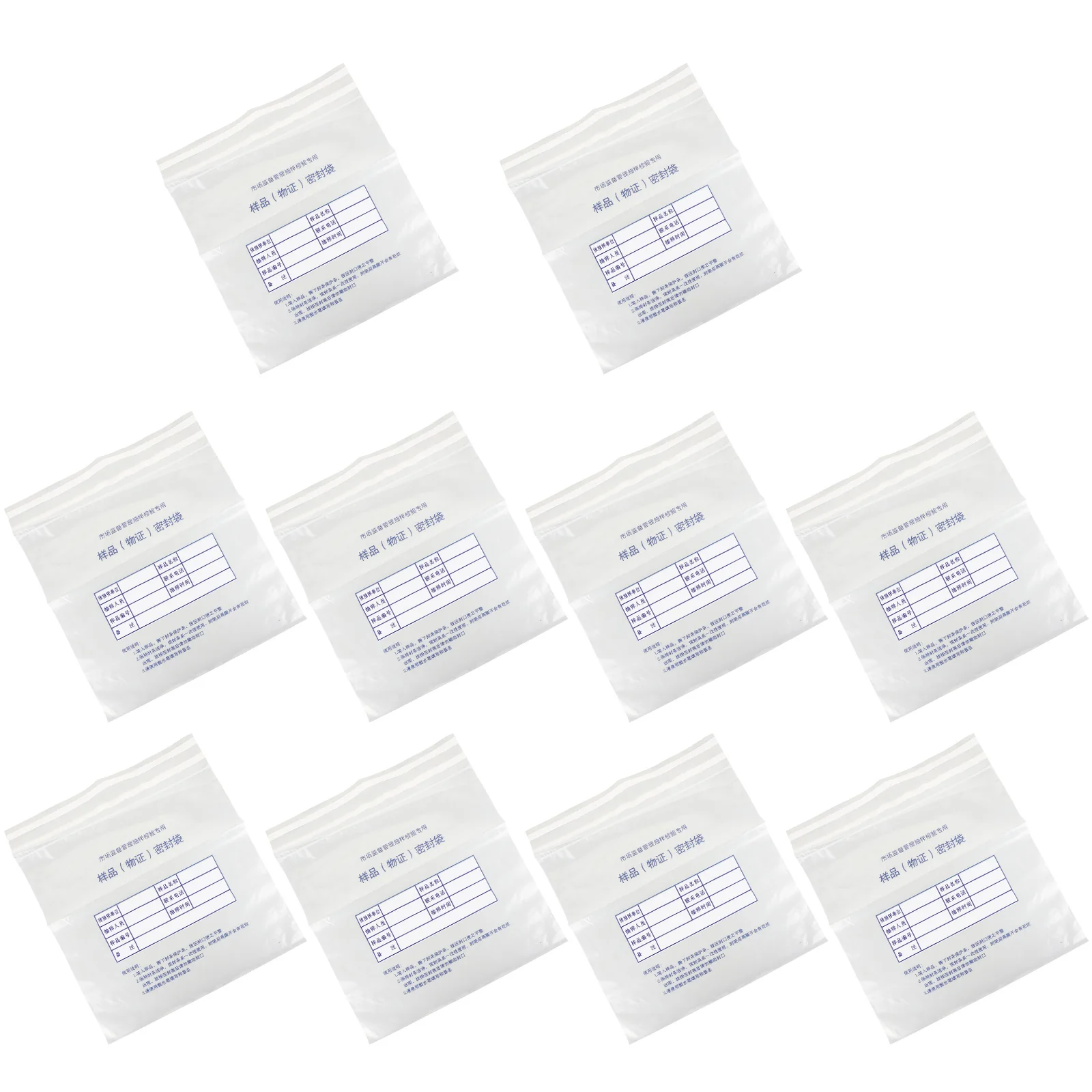 

10Pcs Large Tamper Evident Bank Bags Clear Plastic Deposit Envelopes Writable Self Adhesive Strips Cash