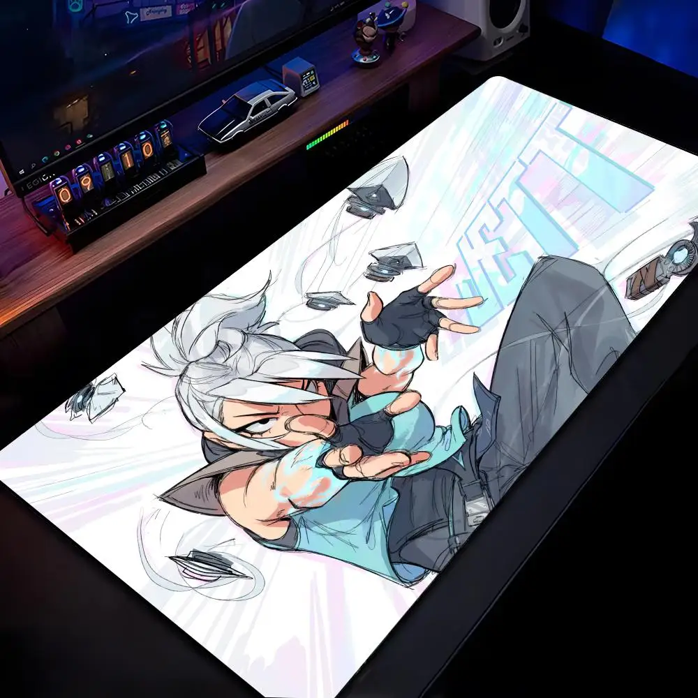 

Игровой коврик для мыши V-valorant, коврик для мыши с HD-печатью, компьютерный геймерский нескользящий коврик для мыши с запирающимся краем, XXL90x40 см, коврик для клавиатуры, ПК, настольный коврик