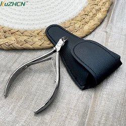 1PC Hasp Style V Shape PU Leather Scissors Protection Bag Nail Trim Cover Case Manicure Pedicure Tools