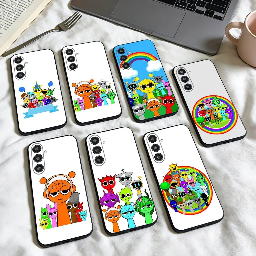 

G-Game S-Sprunki fun phone Case For Samsung Galaxy A73,A72,A71,A70,A53,A52,A51,Others Soft Black Shell