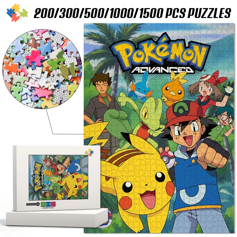 

Leisure Board Game Pokemon Advanced Anime Puzzles Montessori Educational Toys Brain Teaser for Adults Kids Party Activity Gifts