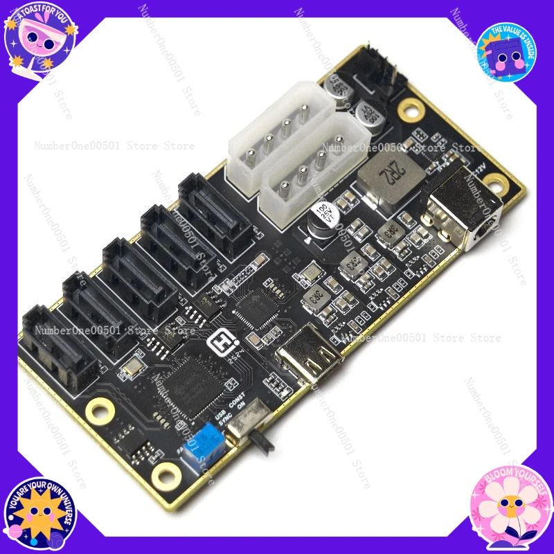 

Карта расширения Type-C на 5 портов SATA JMS580 JMB575 USB-SATA
