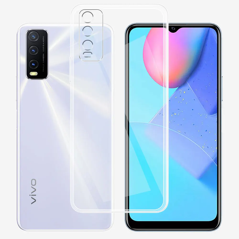 ДЛЯ vivo Y20s Y20 чехол прозрачный силиконовый мягкий чехол из искусственной кожи для vivo Y20i Y20S Funda для Vivo Y20 2021 прозрачный чехол