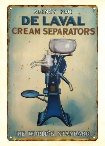 DeLaval Cream Separators metal tin sign man cave bedroom wall decor sign