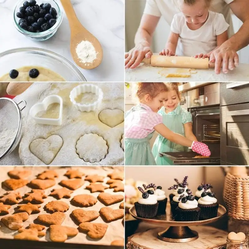 Kids Baking Apron Costume Set Realistic Pretend Play Kitchen Tool Cooking Set For Role Playing And Crafting Activity A2UB