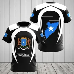 2024 New Somali Flag Graphic 3D Print T-shirt Somali National Emblem Trend Men's Tops  National Day Gifts Personalized Tee