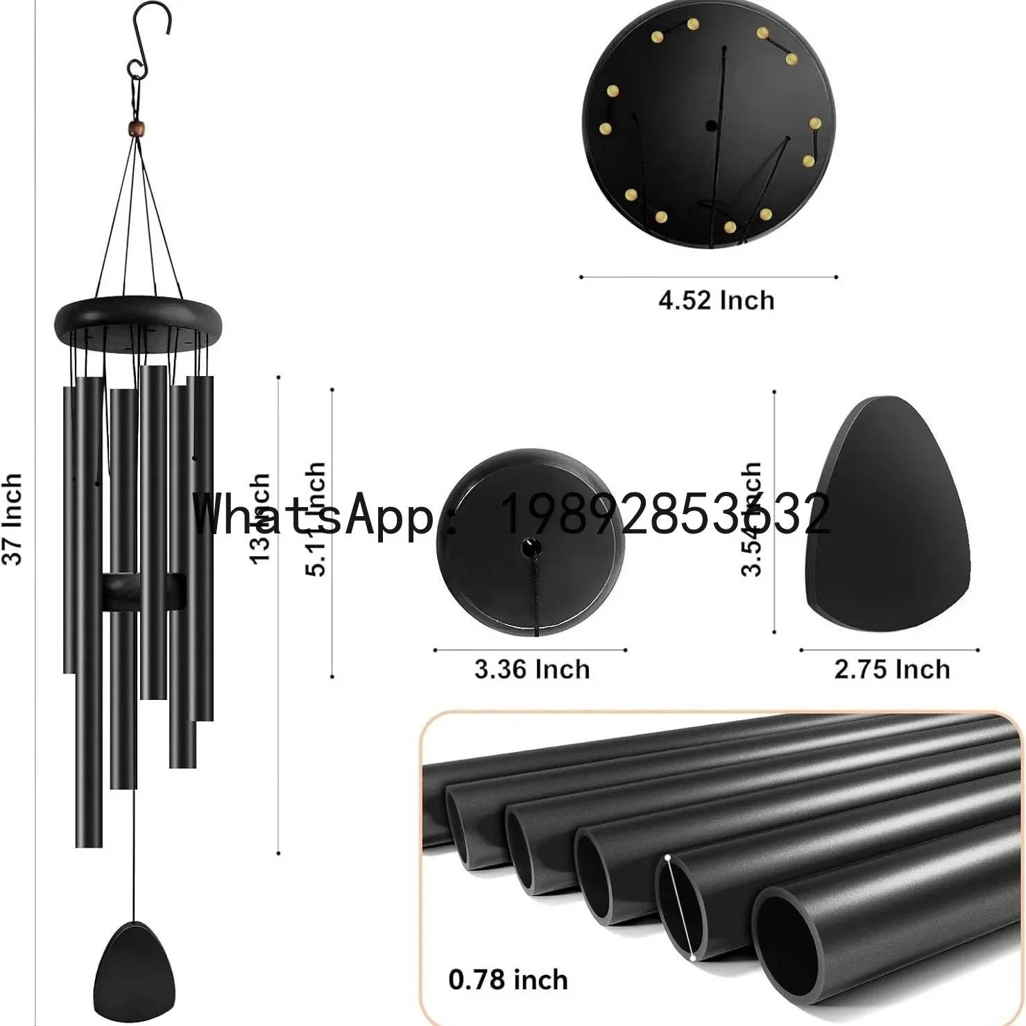 

new outdoor waterproof aluminum tube wind chimes, advanced music wind chimes, gifts, commemorative wind chimes