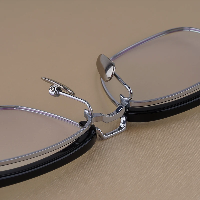 النمط الياباني خلات التيتانيوم مربع إطارات النظارات غطاء الوجه مع الحاجب إطار النظارات رجال الأعمال النظارات M-96