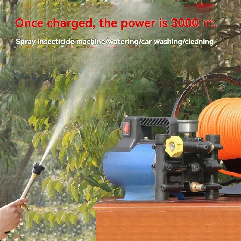 Agricultural Sprayer High Pressure Pump  Water Spraying Car Wash Irrigation Plunger Pump Double Cylinder 12V/24V/48V/60V/72V/220