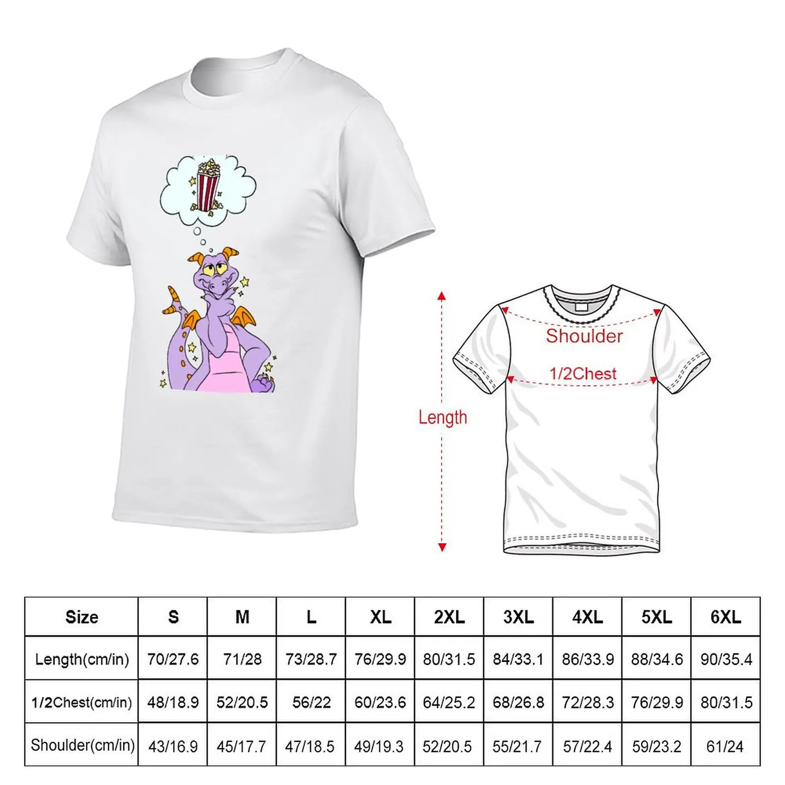 Dreaming of Popcorn. T-Shirt Simple Casual Short Sleeve Tee
