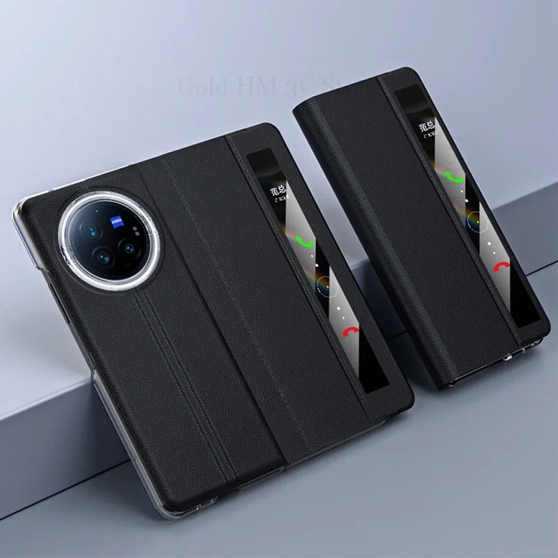 

Кожаный чехол для телефона Smart View Windows для vivo X Fold3 Pro с магнитной откидной подставкой для VIVO X Fold 3 2 Plus, чехол-подставка для книги