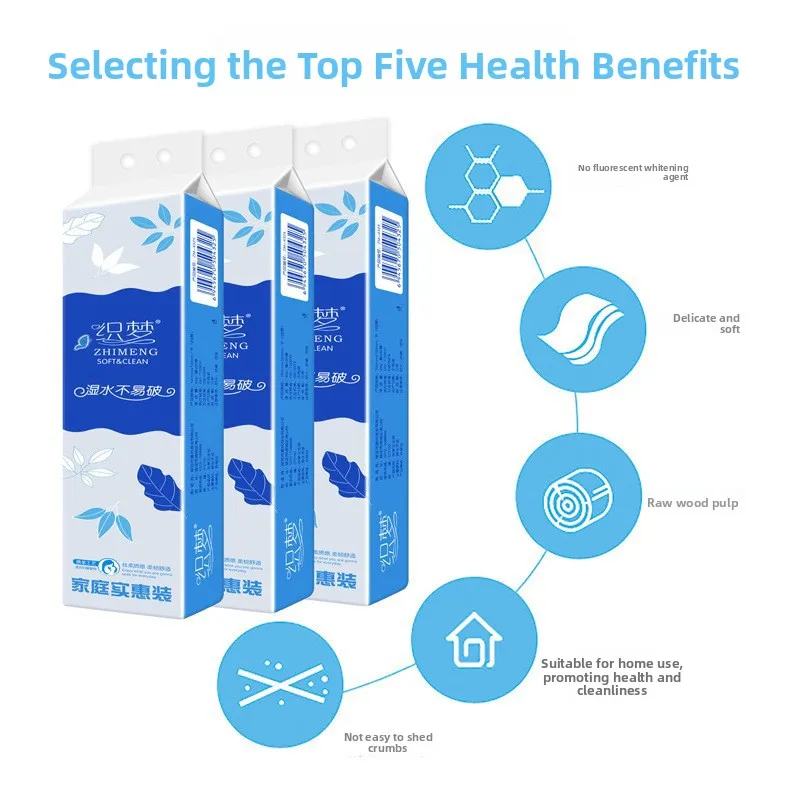 5layer Thick Soft And Moisture Resistant Toilet Paper Without Core 20rolls Of Portable And Affordable Household Small Roll Paper